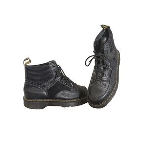 Dr. Martens Zuma Women's 10 Black Leather Suede Combat Hiker Boots